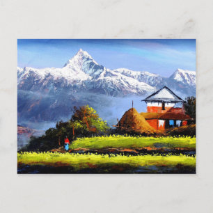 Panoramasicht auf den schönen Everest Mountain Postkarte