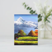 Panoramasicht auf den schönen Everest Mountain Postkarte (Stehend Vorderseite)