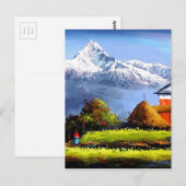 Panoramasicht auf den schönen Everest Mountain Postkarte (Vorne/Hinten)
