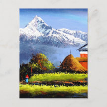 Panoramasicht auf den schönen Everest Mountain