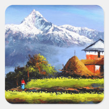 Panoramasicht auf den schönen Everest Mountain