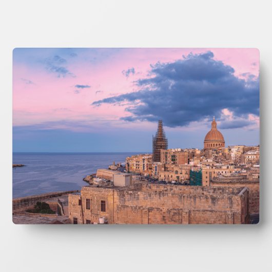 Panoramasicht auf den Sonnenuntergang über Vallett Fotoplatte (Vorderseite)