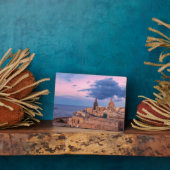 Panoramasicht auf den Sonnenuntergang über Vallett Fotoplatte (Seite)