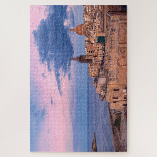 Panoramasicht auf den Sonnenuntergang über Vallett Puzzle (Vertikal)
