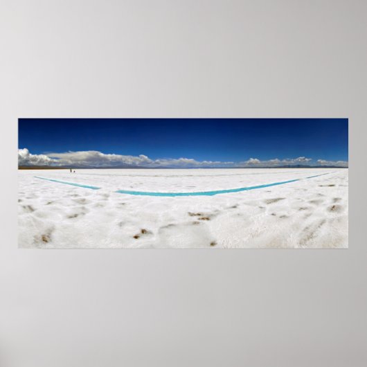 Panoramasicht auf die argentinischen Salzlatten Poster (Vorne)