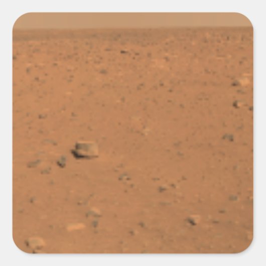 Panoramasicht auf die Mars 10 Quadratischer Aufkleber (Vorderseite)