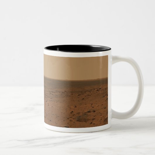 Panoramasicht auf die Mars 4 Zweifarbige Tasse (Rechts)