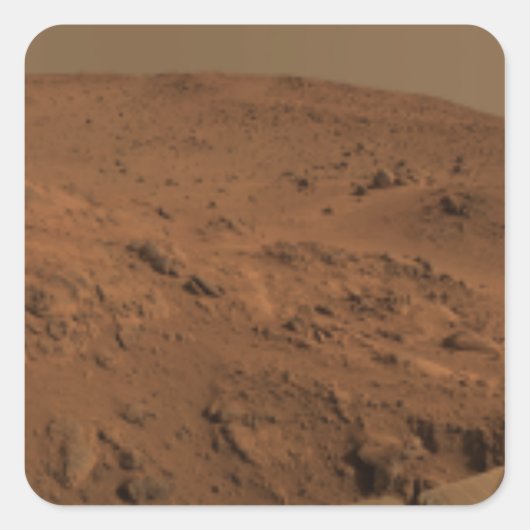 Panoramasicht auf die Mars 7 Quadratischer Aufkleber (Vorderseite)