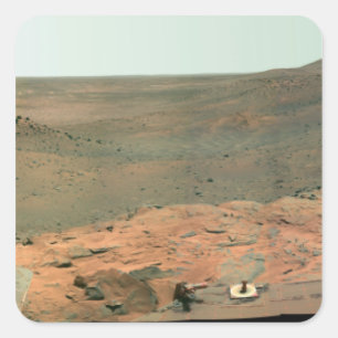 Panoramasicht auf die Mars Quadratischer Aufkleber