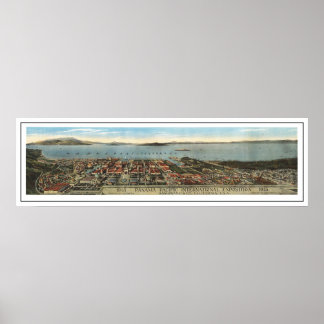 Panoramasicht auf die Panoramaausstellung Pazifik Poster