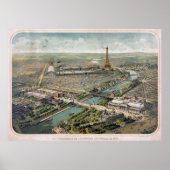 Panoramasicht auf die Pariser Exposition 1900 Poster (Vorne)