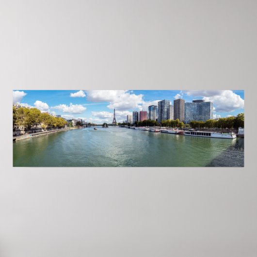 Panoramasicht auf die Seine - Paris, Frankreich Poster (Vorne)