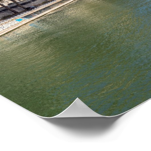 Panoramasicht auf die Seine - Paris, Frankreich Poster (Ecke)