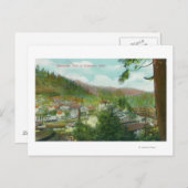 Panoramasicht auf die Stadt Dunsmuir, CA Postkarte (Vorne/Hinten)