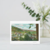 Panoramasicht auf die Stadt Dunsmuir, CA Postkarte (Stehend Vorderseite)