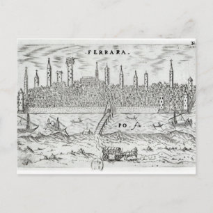 Panoramasicht auf Ferrara Postkarte