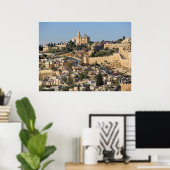 Panoramasicht auf Jerusalem in Israel Poster (Heimbüro)