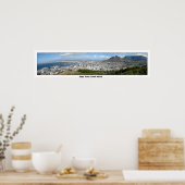 Panoramasicht auf Kapstadt, Südafrika Poster (Küche)