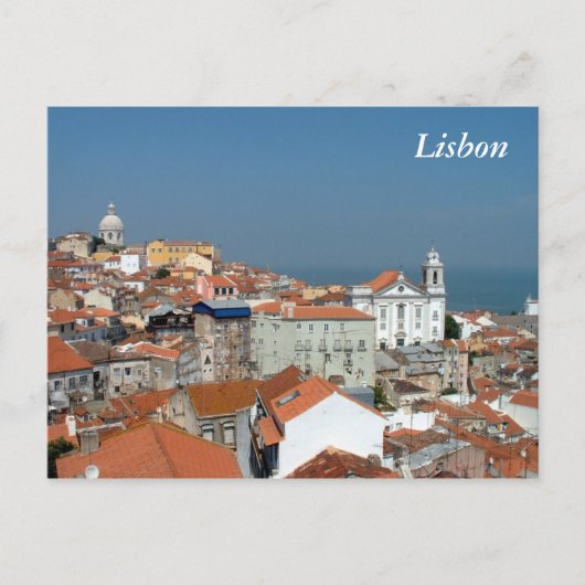 Panoramasicht auf Lissabon Postkarte (Vorderseite)
