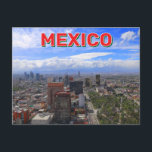 Panoramasicht auf Mexiko-Stadt Postkarte<br><div class="desc">Sicht auf Mexiko Stadt,  Mexiko.</div>