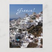 Panoramasicht auf Oia, Griechenland Postkarte (Vorderseite)