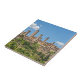 Panoramasicht auf San Gimignano Toskana Italien Fliese (Seite)