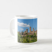 Panoramasicht auf San Gimignano Toskana Italien Kaffeetasse (Vorderseite Links)