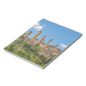 Panoramasicht auf San Gimignano Toskana Italien Notizblock (Rotiert)