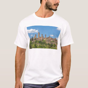 Panoramasicht auf San Gimignano Toskana Italien T-Shirt