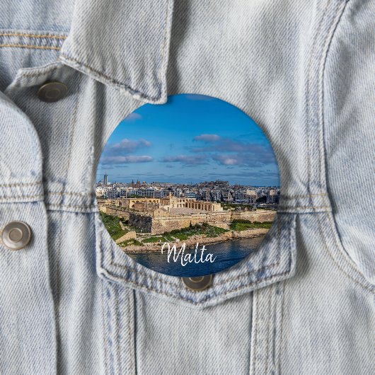 Panoramasicht auf Sliema in Malta Button (Beispiel)