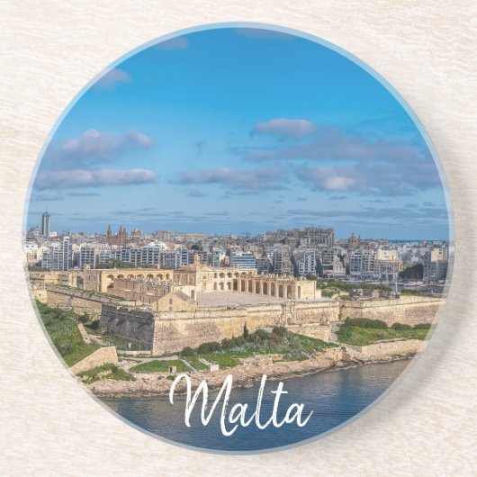 Panoramasicht auf Sliema in Malta Getränkeuntersetzer (Vorne)