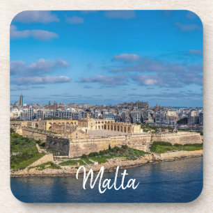 Panoramasicht auf Sliema in Malta Getränkeuntersetzer