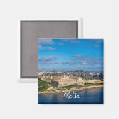 Panoramasicht auf Sliema in Malta Magnet (Vorderseite/Rückseite)