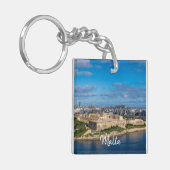 Panoramasicht auf Sliema in Malta Schlüsselanhänger (Vorderseite links)