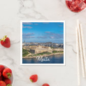 Panoramasicht auf Sliema in Malta Serviette (Beispiel)