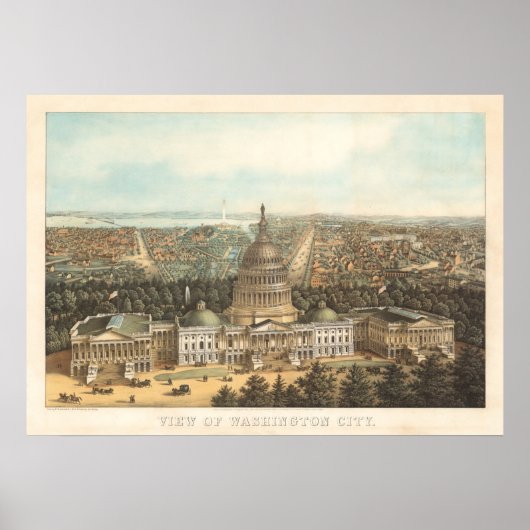 Panoramasicht auf Washington DC Poster (Vorne)