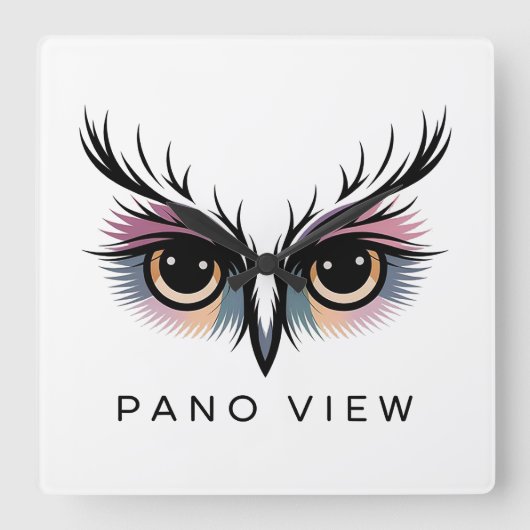 Panoramasicht Quadratische Wanduhr (Vorderseite)