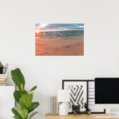 Panoramasonneuntergang am Lake Michigan Poster (Heimbüro)