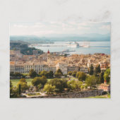 Panoramic Corfu Old Town view, Greece Postkarte (Vorderseite)