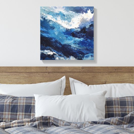 Panoramic Expressionist Ocean Wave Leinwanddruck (Insitu (Schlafzimmer))