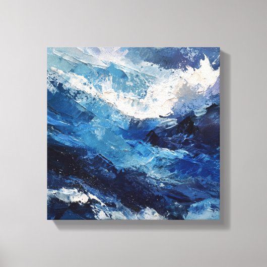 Panoramic Expressionist Ocean Wave Leinwanddruck (Vorderseite)