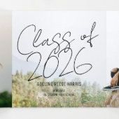 Panoramic Graduate Tri-Fold Announcement Dreifach Gefaltete Ankündigung (Innenseite Mitte)