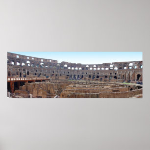 Panoramic of the Colosseum in Rome, Italy Poster