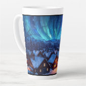 Panoramic Stained Glass Winter Village Milchtasse (Linke Ecke)