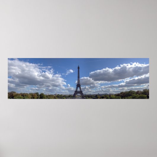 Panoramic view of Eiffel tower - Paris Poster (Vorne)