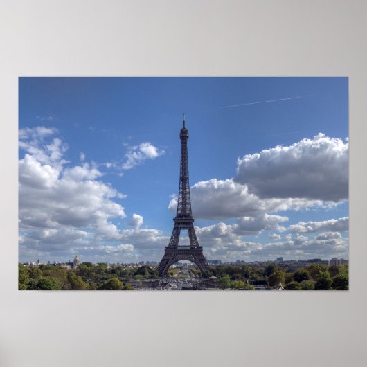Panoramic view of Eiffel tower - Paris Poster (Vorne)