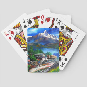 Panoramic View Of Everest Mountain Nepal Spielkarten