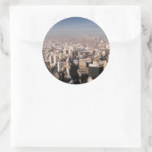 Panoramic view of the City Runder Aufkleber (Tasche)