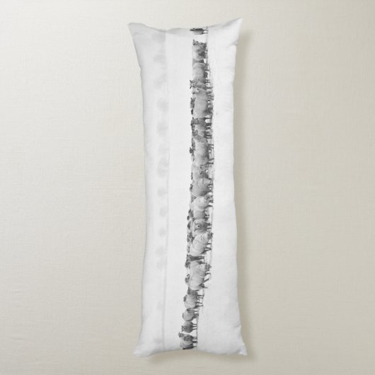 Panoramic Winter Sheep Seitenschläferkissen (Rückseite (Vertikal))