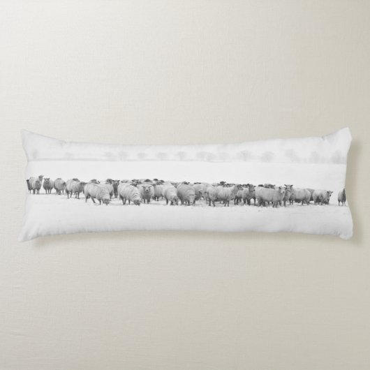 Panoramic Winter Sheep Seitenschläferkissen (Vorderseite)